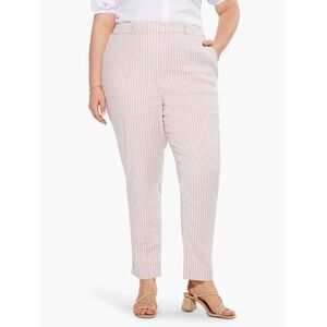 Nic + Zoe Cafe Straight-Leg in Neutral Multi Size 14